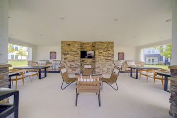 Gathering area with grills 